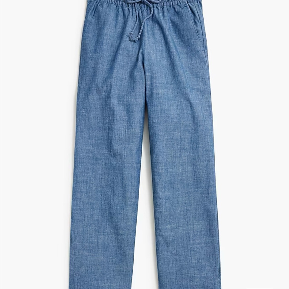 J Crew Factory Chambray Wide Leg Paper Bag Pant, women’s size 12